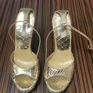 Versace python wedge.